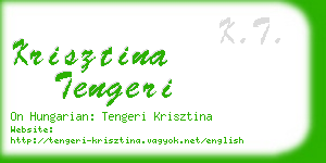 krisztina tengeri business card